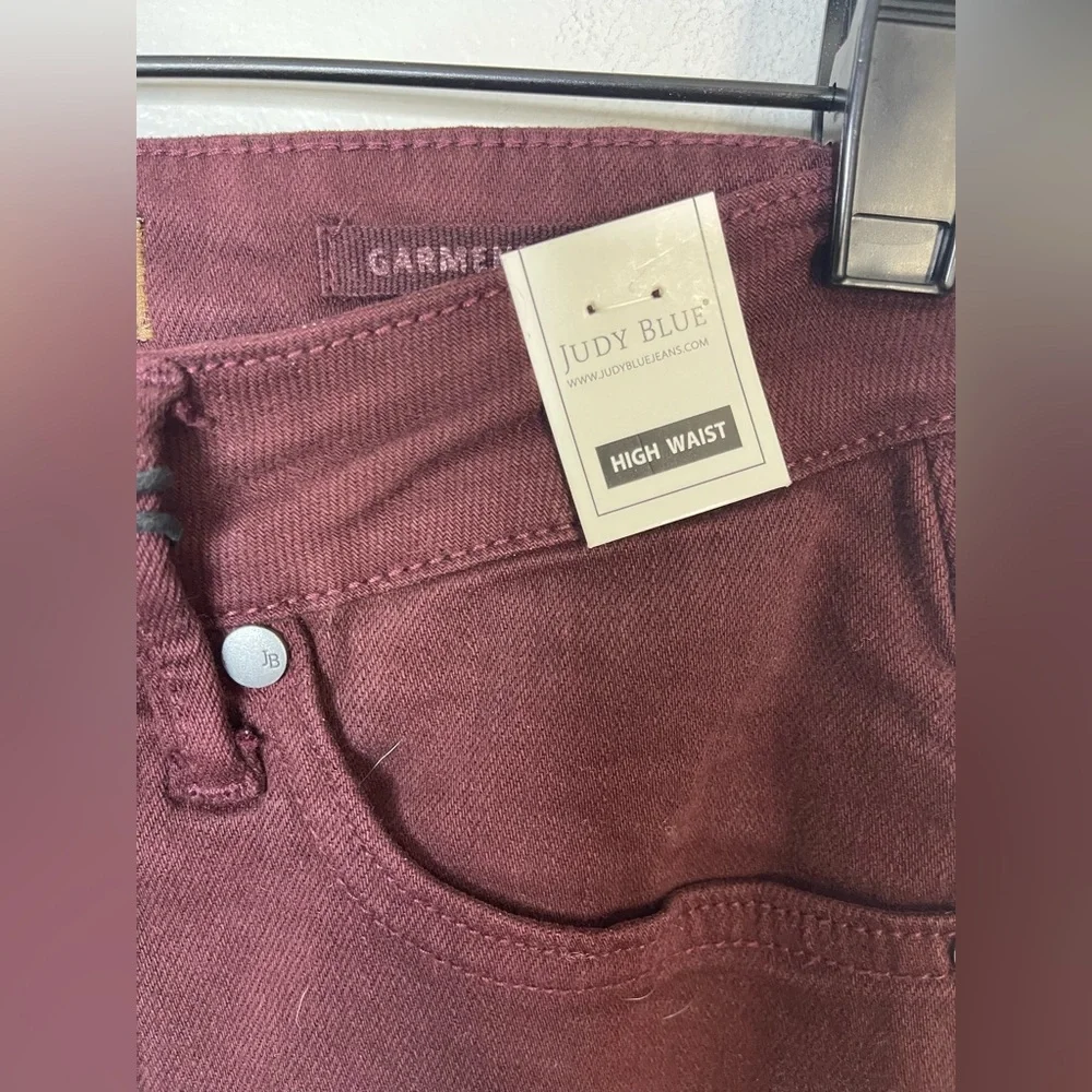 Judy Blue NWT Berry Wide Leg High Riss Tummy Control Jeans Sz 30 - Picture 6 of 10